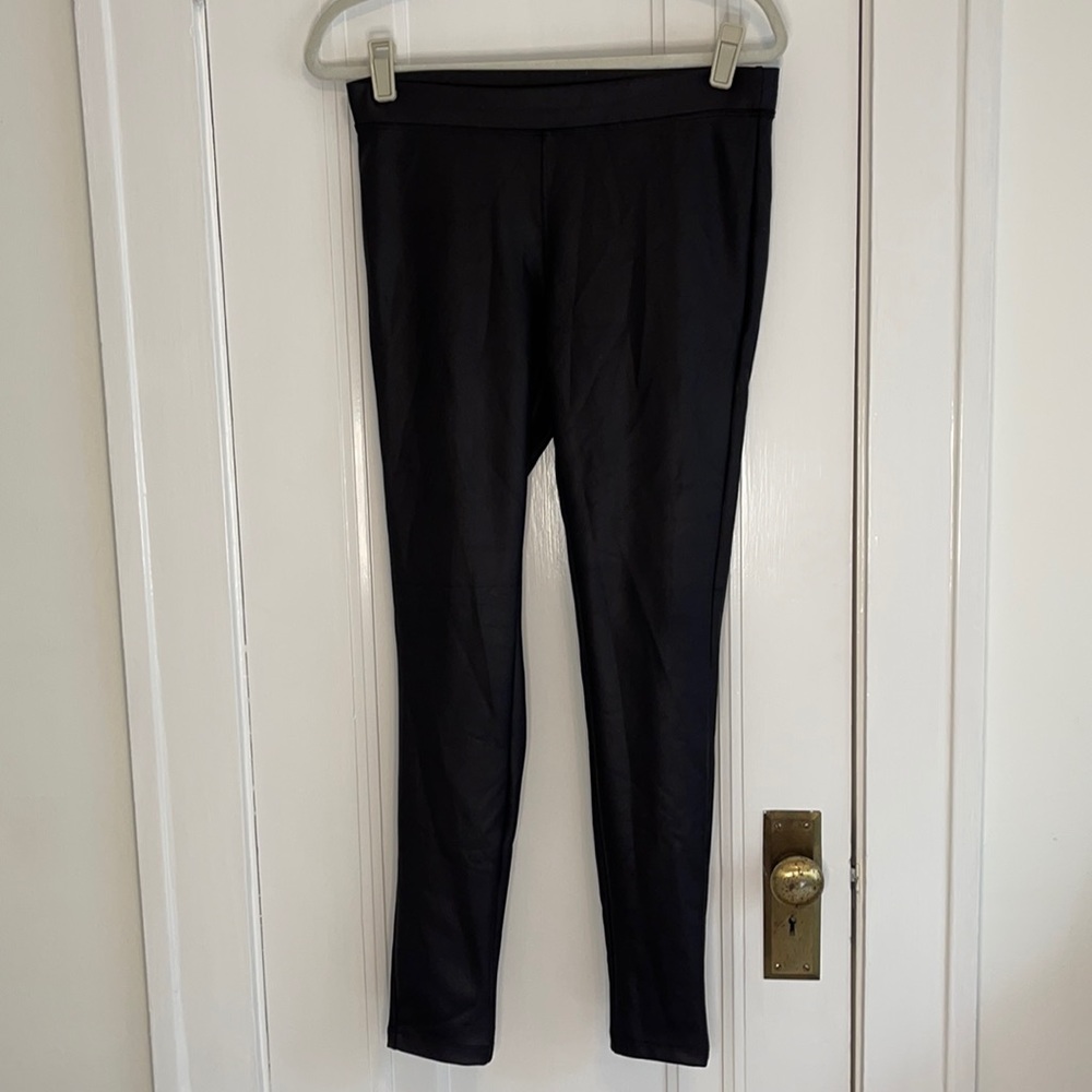 Express  Faux Leather Stretch Ankle Leggings (Med)